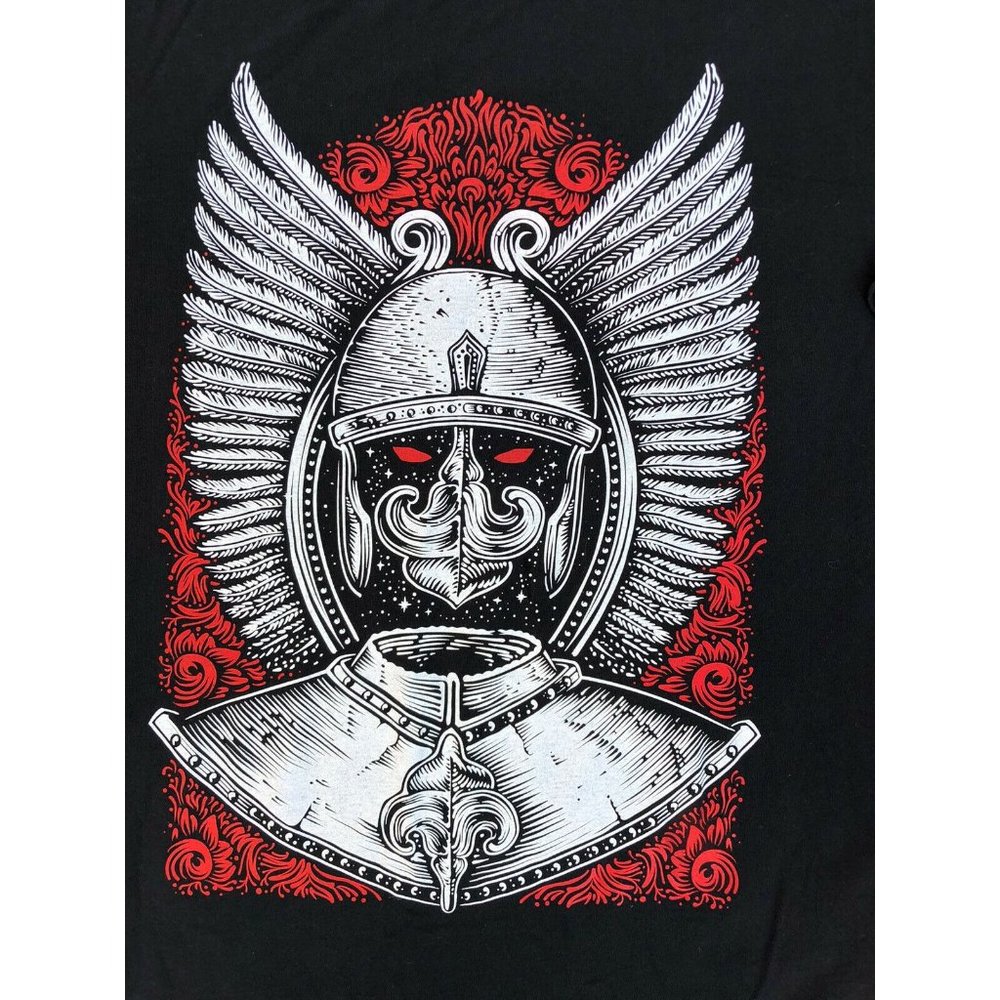 Medieval Design‎ Tshirt Tee Shirt  Suit Of Armor Head Helmet Actual Size Medium